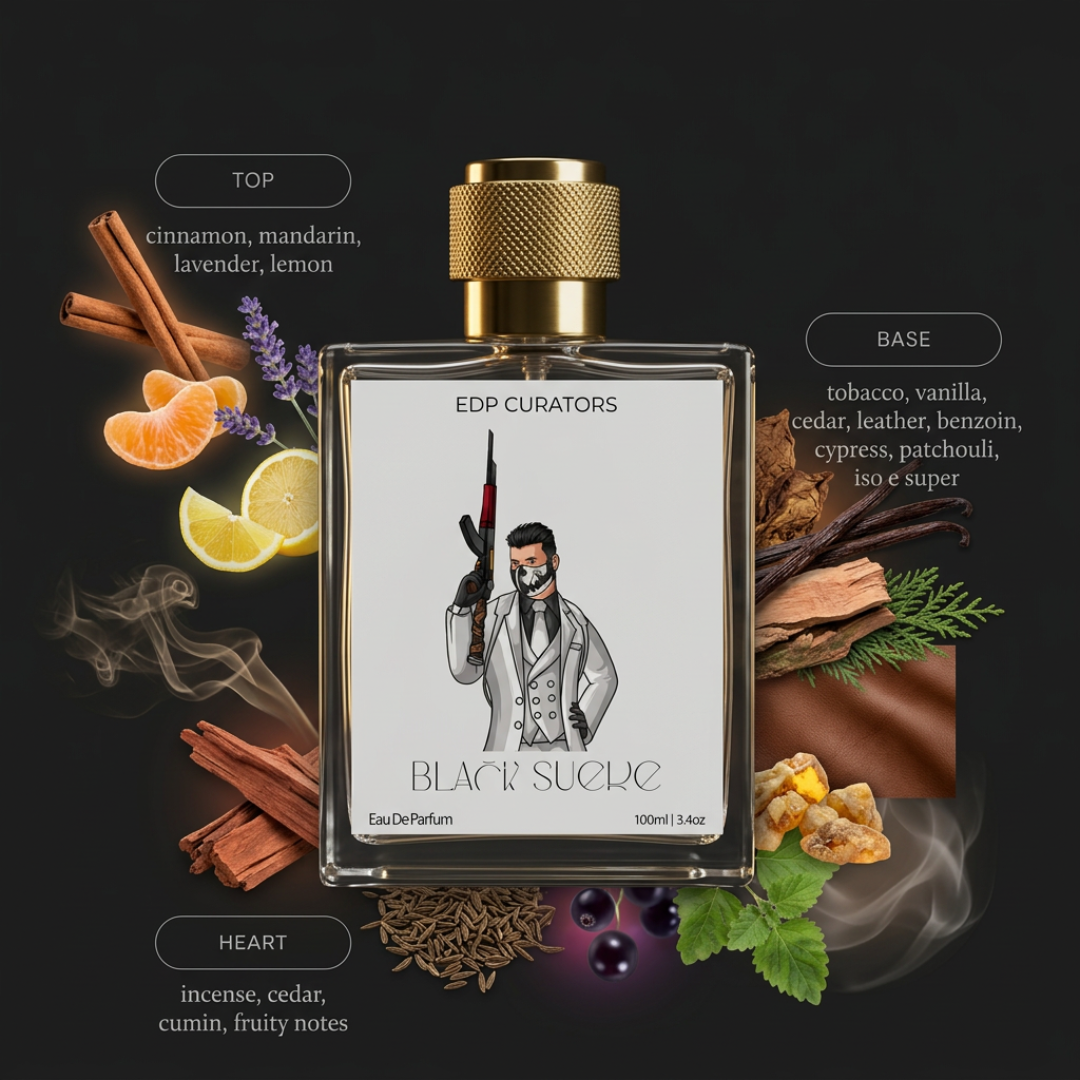 Black Suede Eau de Parfum | Dark Spicy Night Perfume Inspired for Men