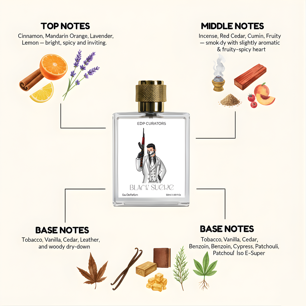 Black Suede Eau de Parfum | Dark Spicy Night Perfume Inspired for Men