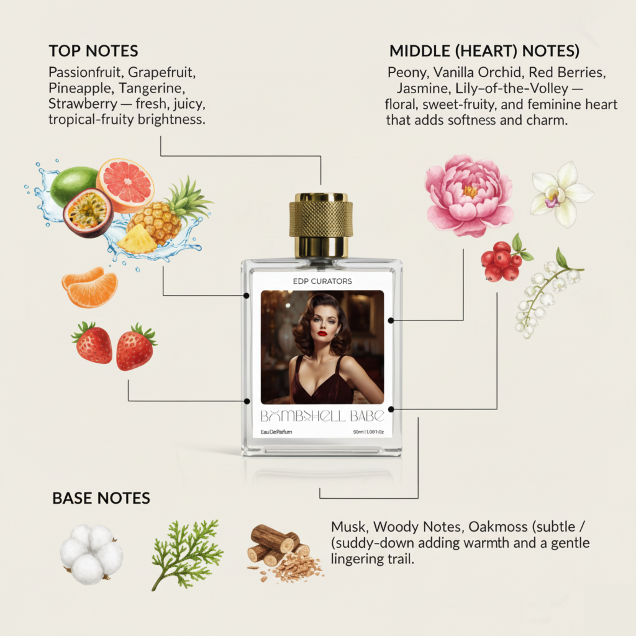 Bombshell Babe Eau de Parfum | Sexy Fruity Floral Perfume for Women