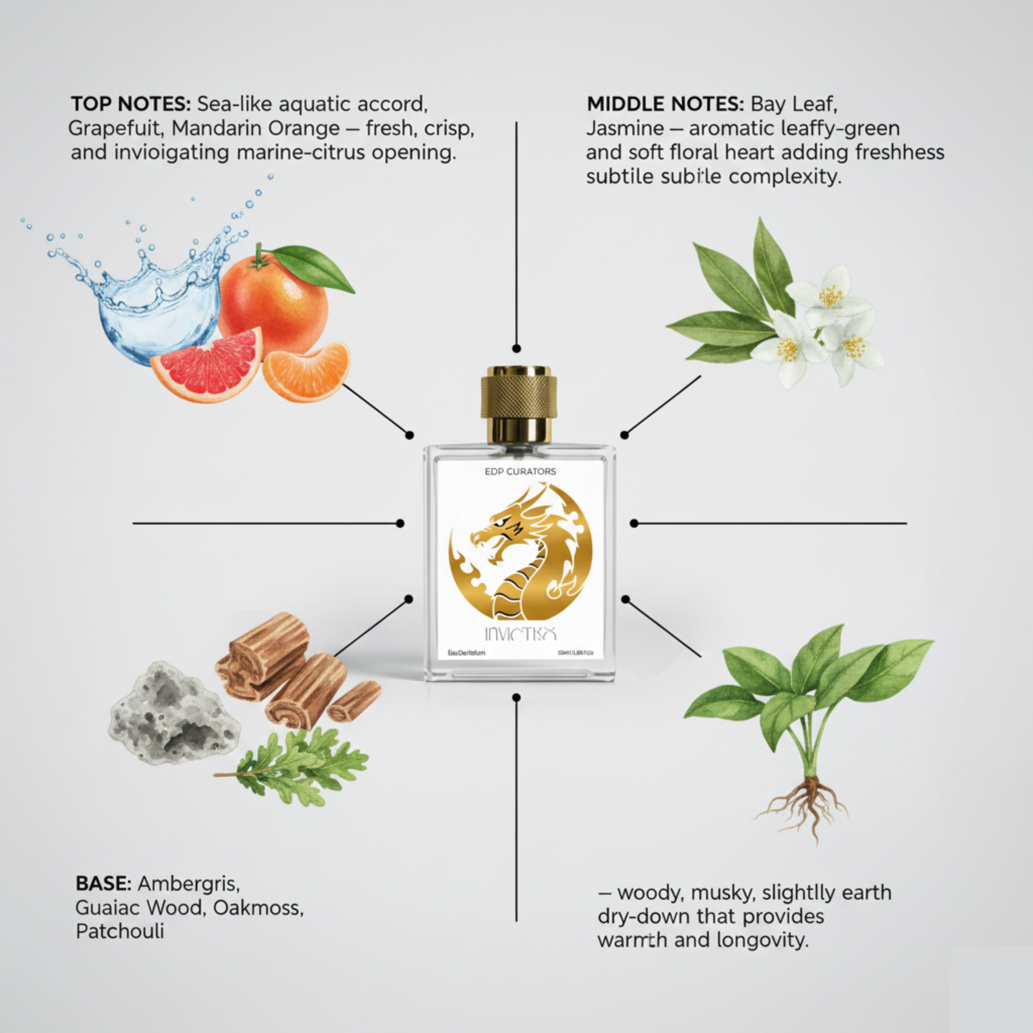 Invictro Eau de Parfum | Powerful Fresh Sporty Perfume for Men