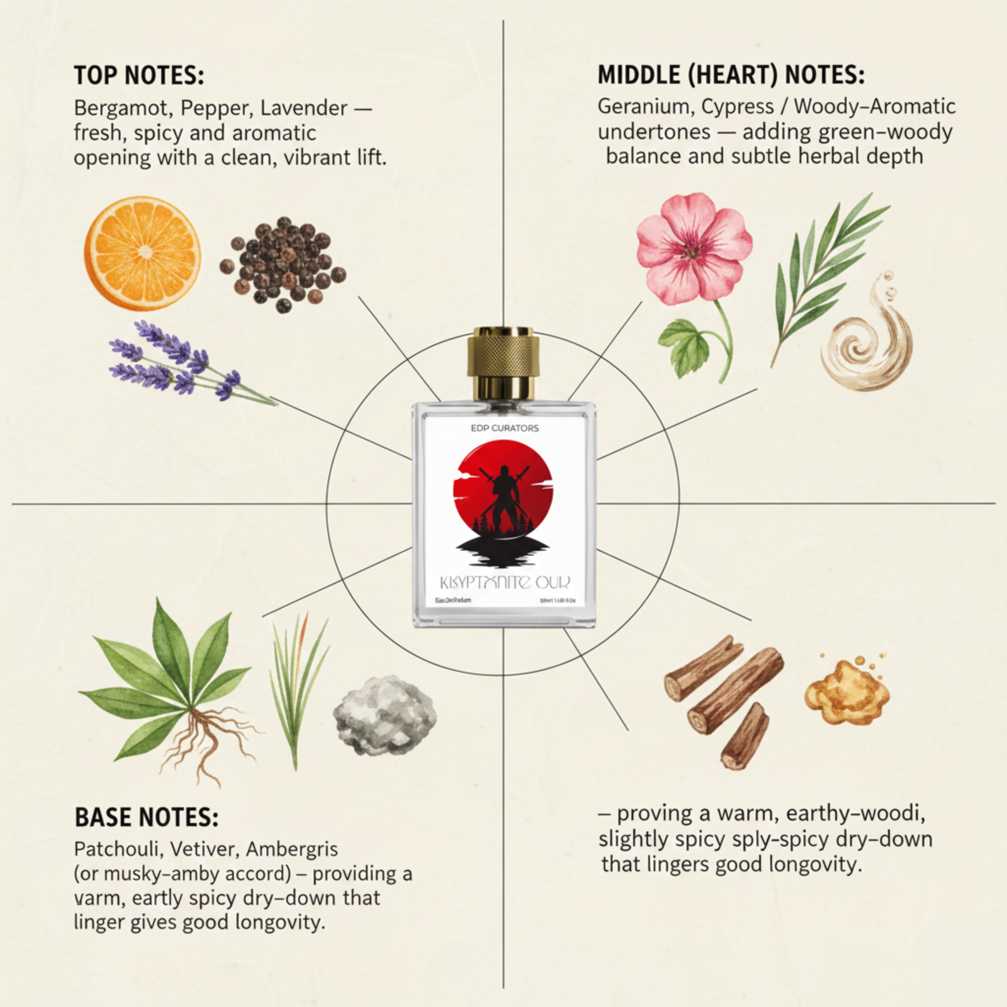 Kryptonite Oud Eau de Parfum | Intense Fresh Oud Perfume for Men