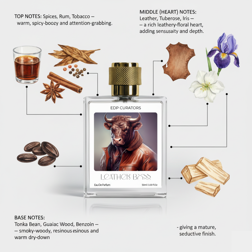 Leather Boss Eau de Parfum | Spicy Leather Luxury Perfume for Men