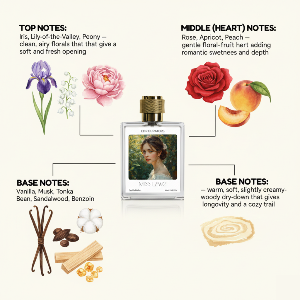 Miss Love Eau de Parfum | Soft Romantic Floral Perfume for Women