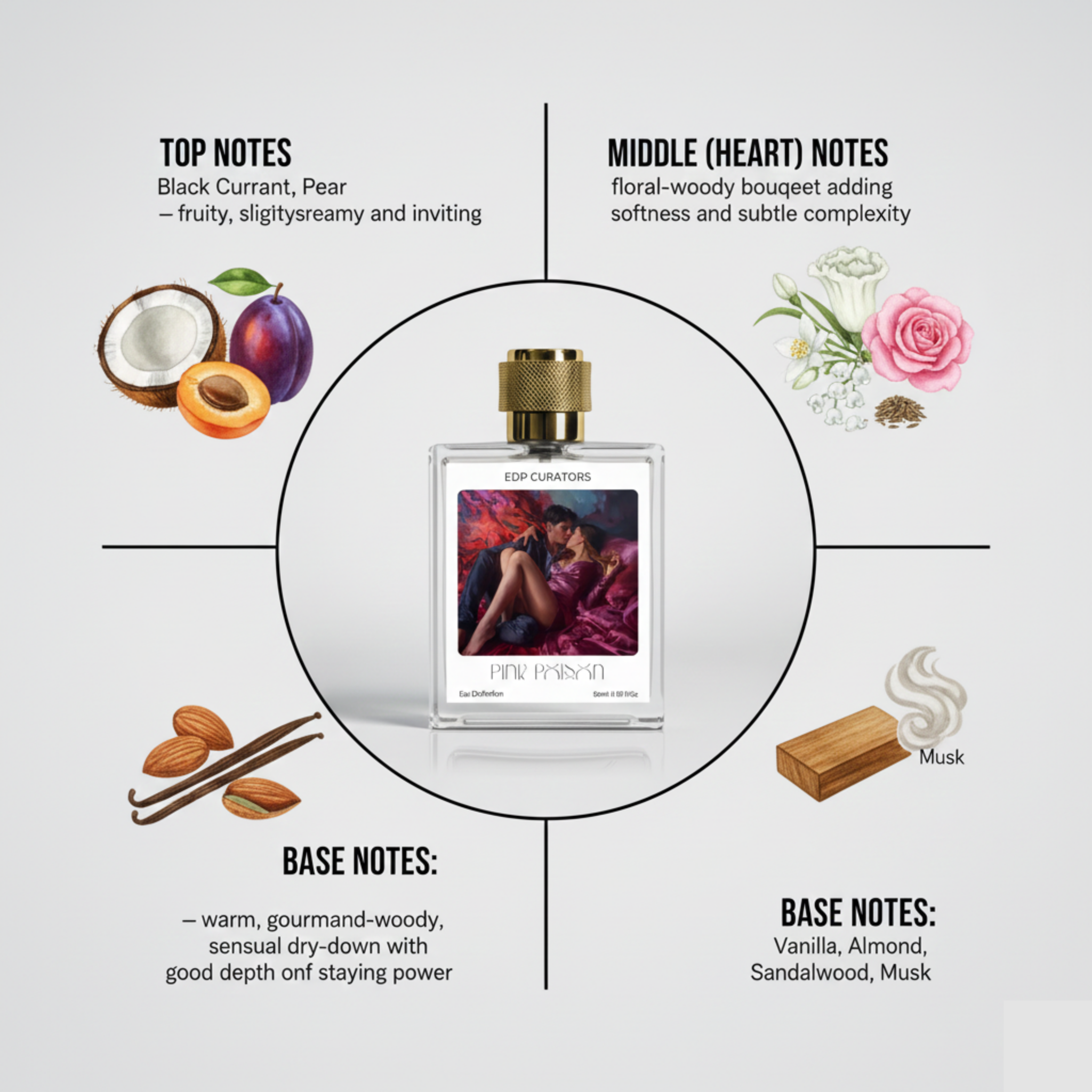 Pink Poison Eau de Parfum | Deep Vanilla Almond Seductive Perfume for Women