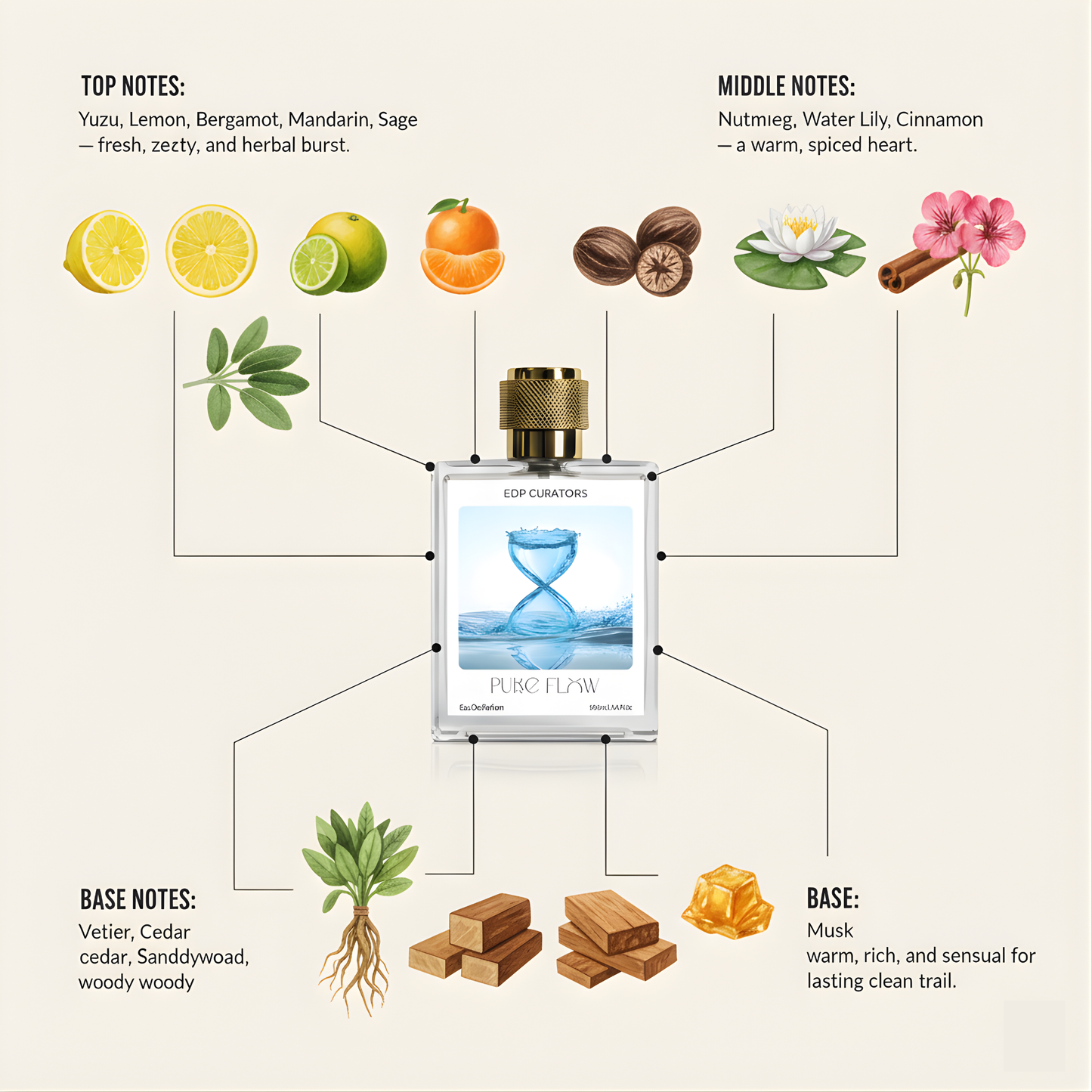 Pure Flow EDP | Clean Fresh Aquatic Perfume for Men