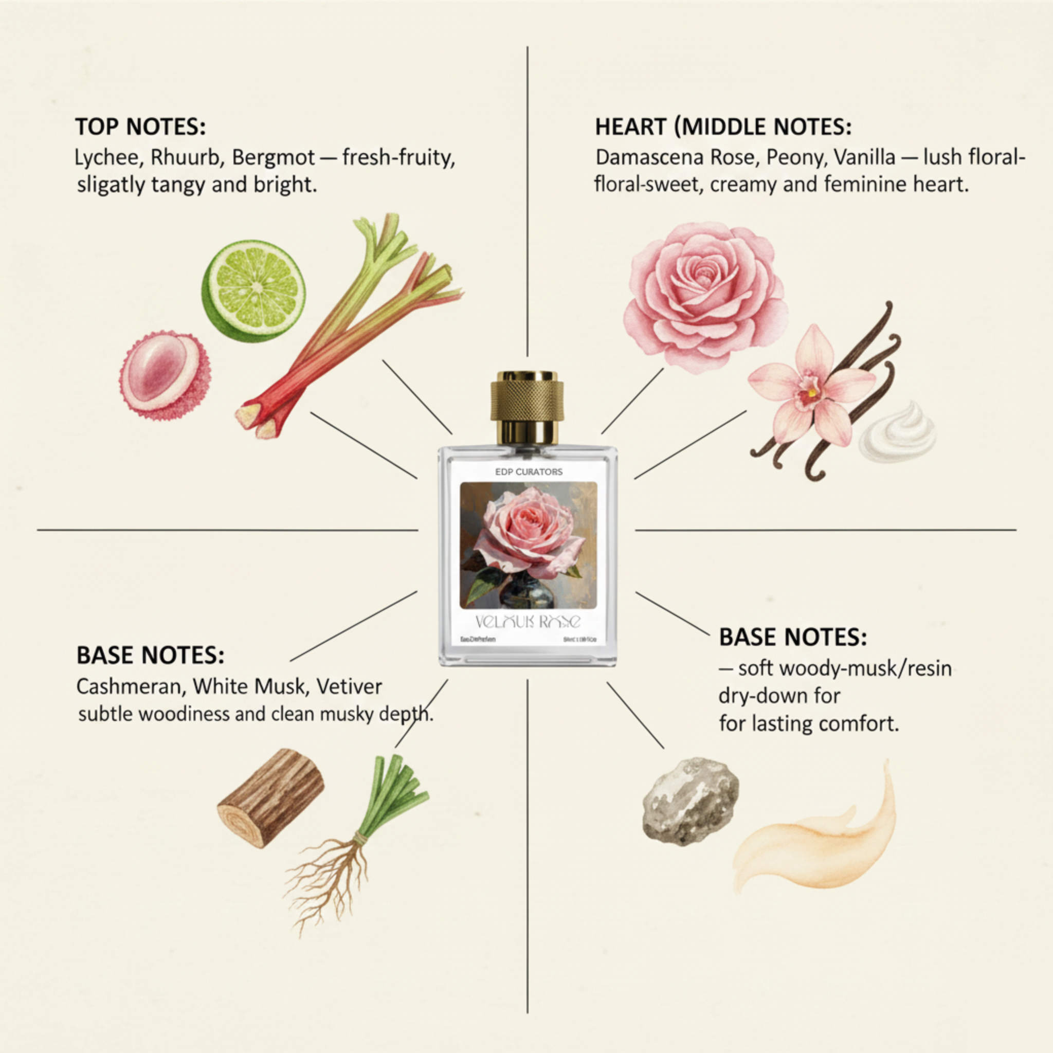 Velour Rose Eau de Parfum | Fresh Romantic Rose Luxury Perfume