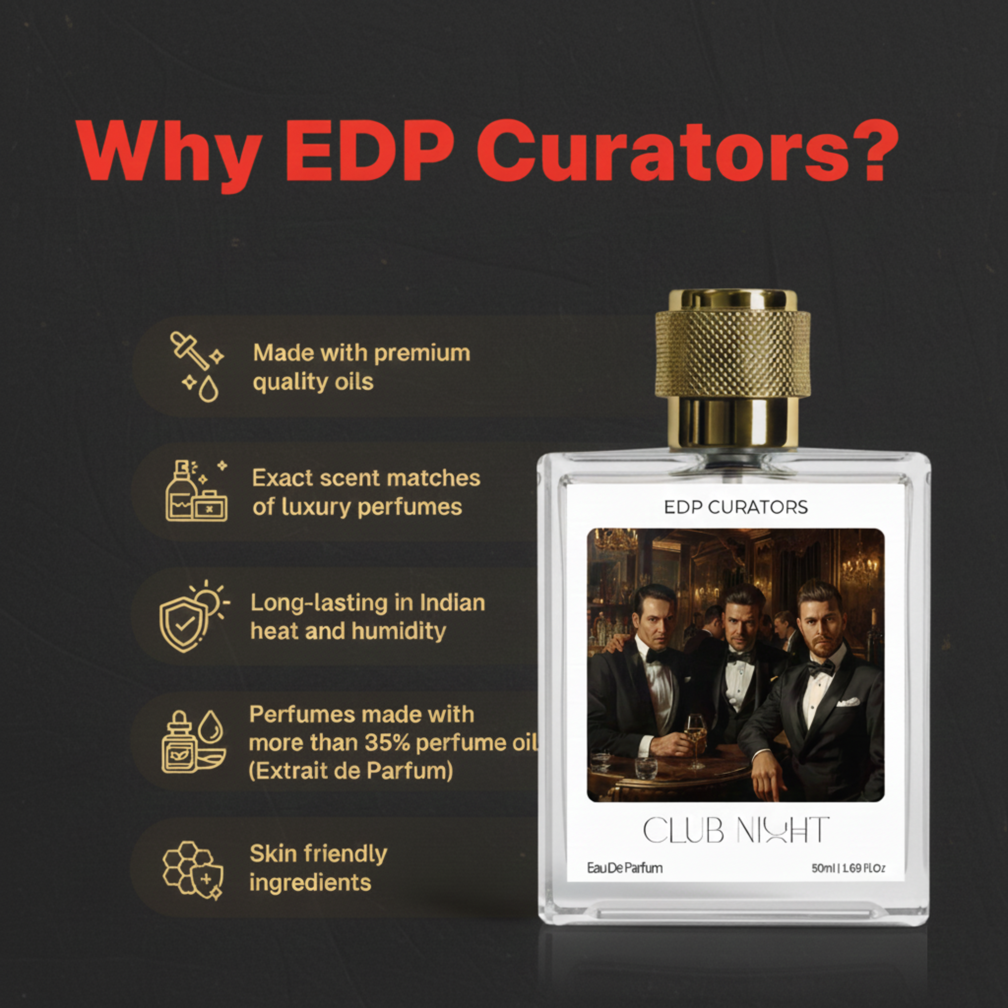 Black Suede Eau de Parfum | Dark Spicy Night Perfume Inspired for Men